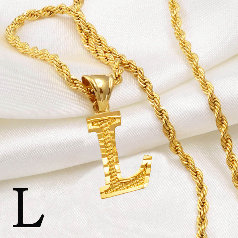 The Gold Rope Chain with Letters