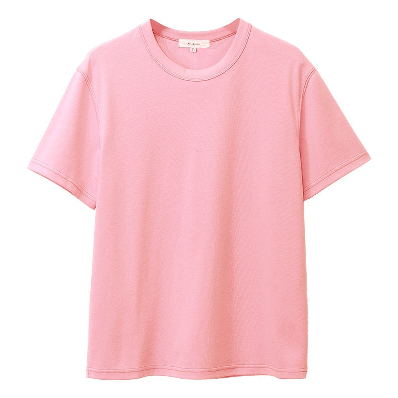 Loose and Versatile Basic Cotton T-Shirt