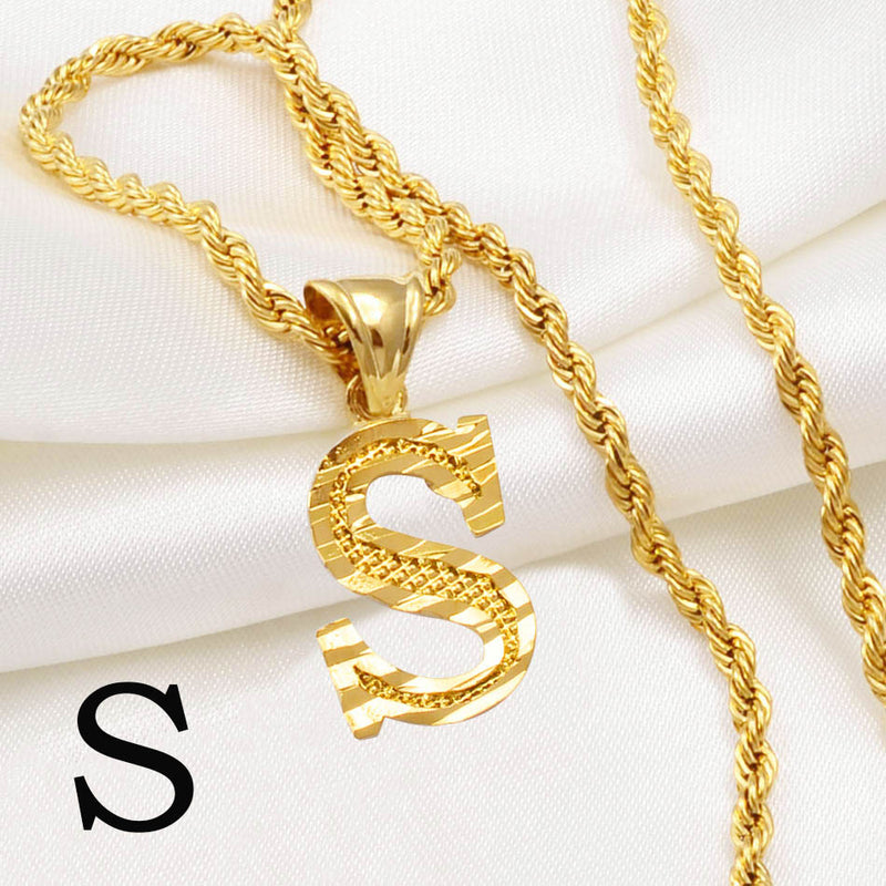 The Gold Rope Chain with Letters