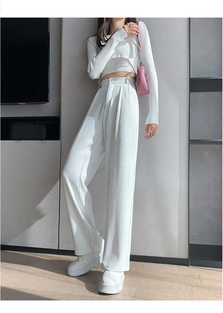 Chic White Wide Leg Pants