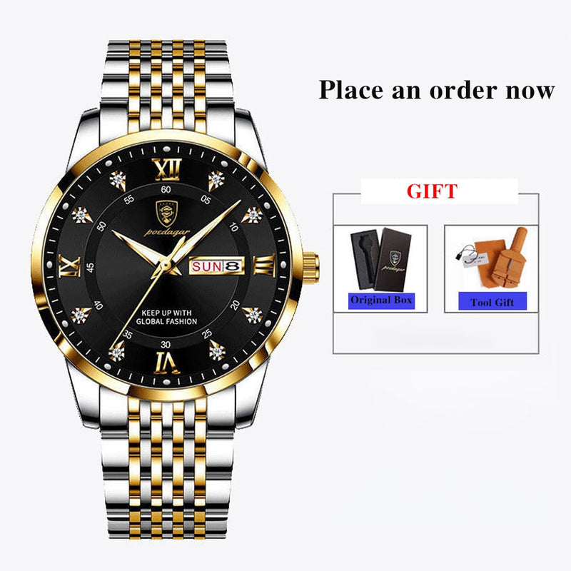 Waterproof Stainless Steel Watch