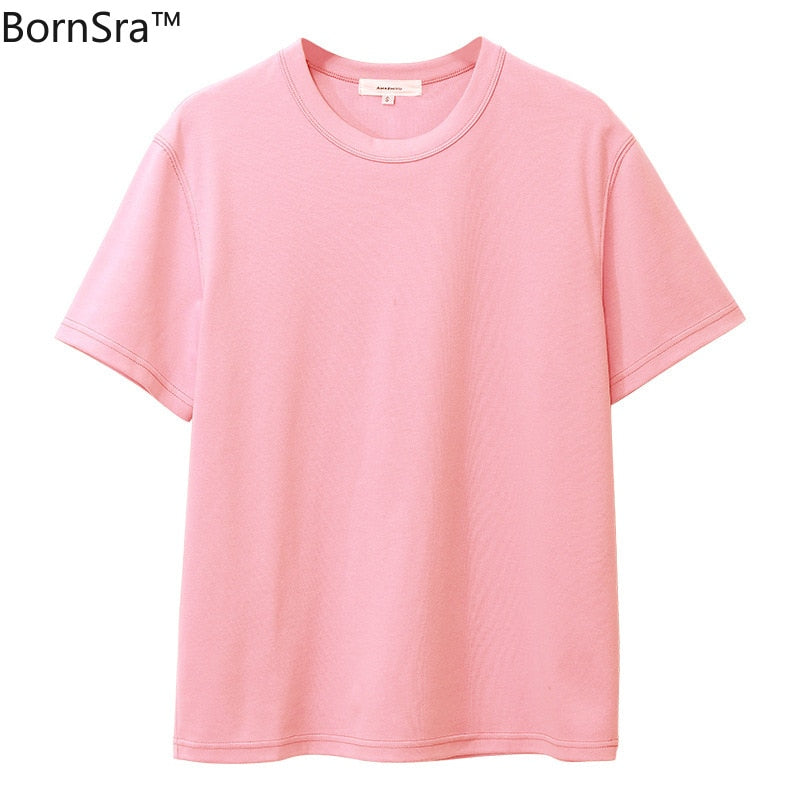 Loose and Versatile Basic Cotton T-Shirt