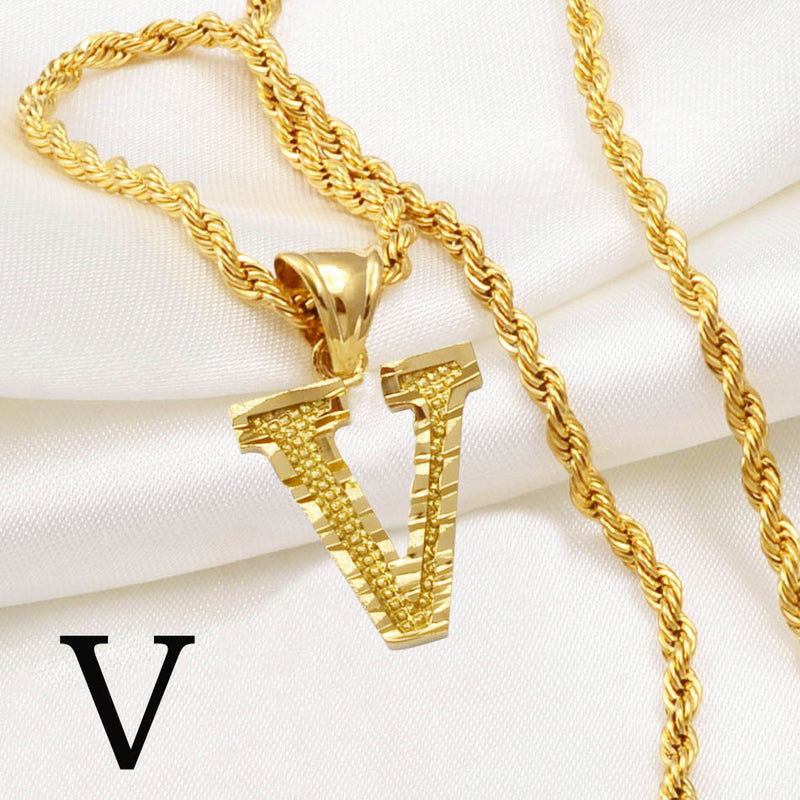 The Gold Rope Chain with Letters