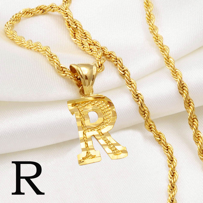 The Gold Rope Chain with Letters