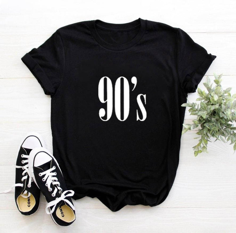 90's Letters Printed T-shirt