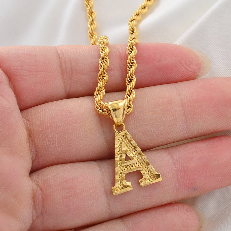 The Gold Rope Chain with Letters