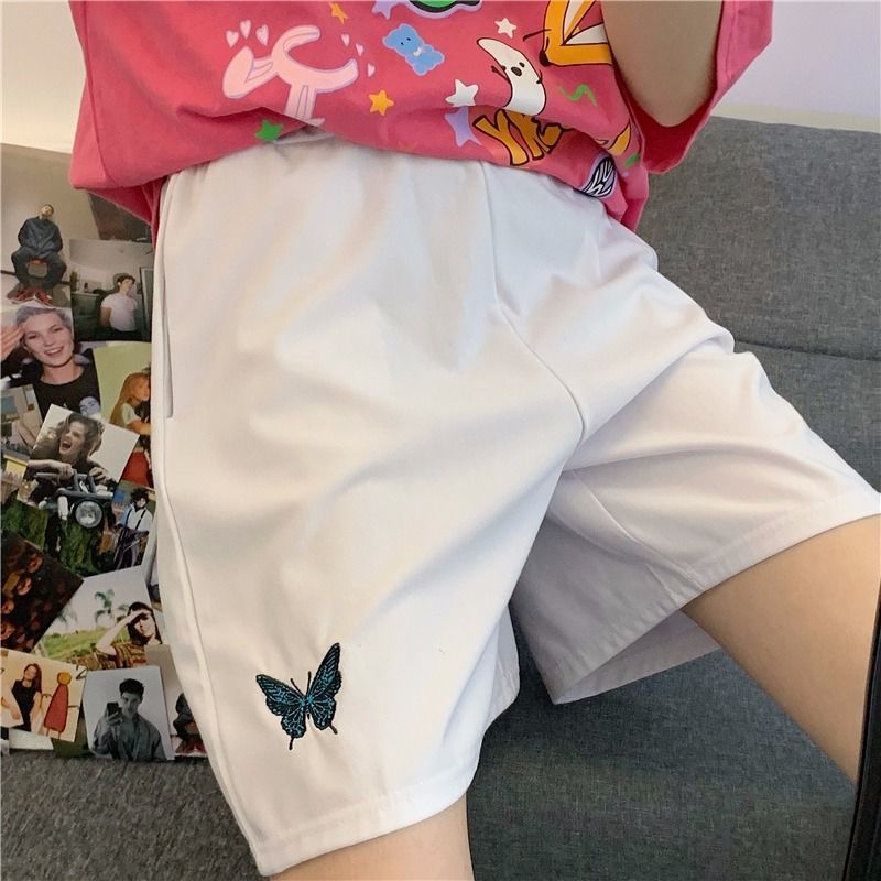 Embroidery Korean Style Shorts