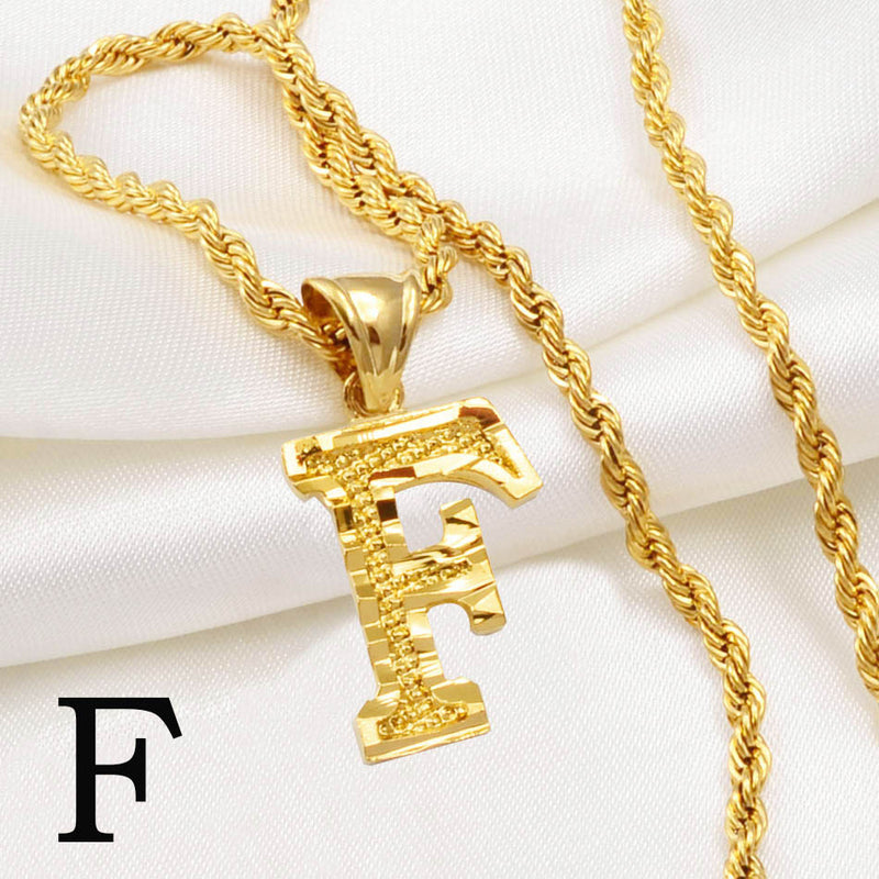 The Gold Rope Chain with Letters