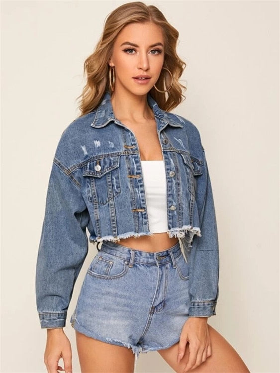 Cropped Denim Jacket