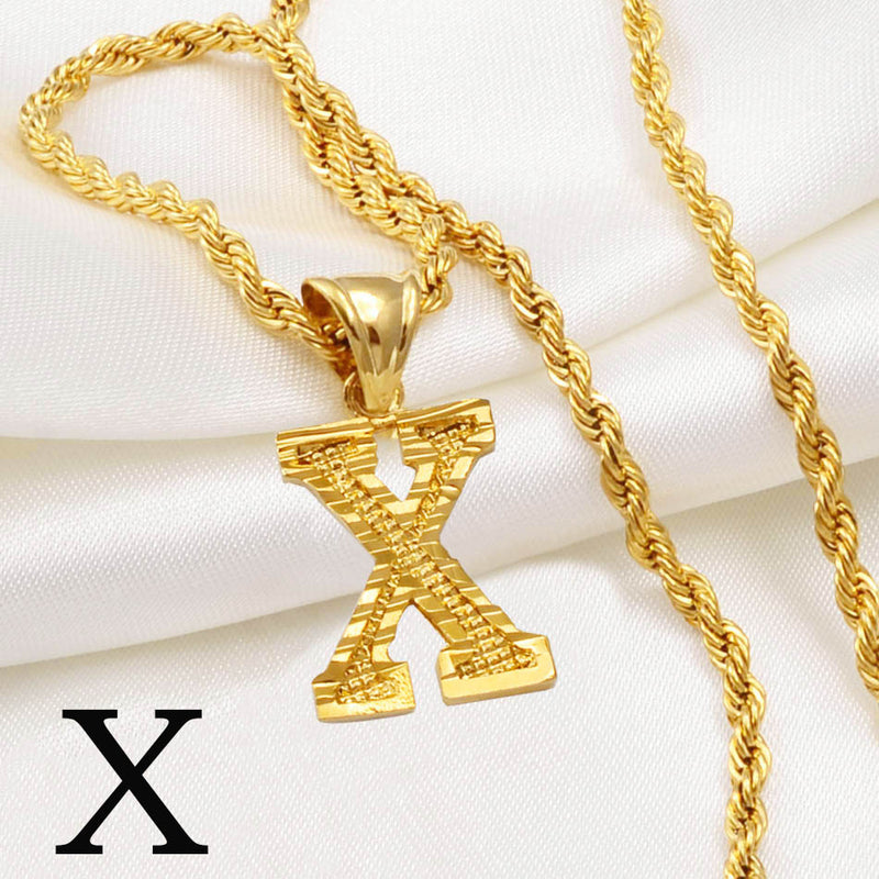 The Gold Rope Chain with Letters