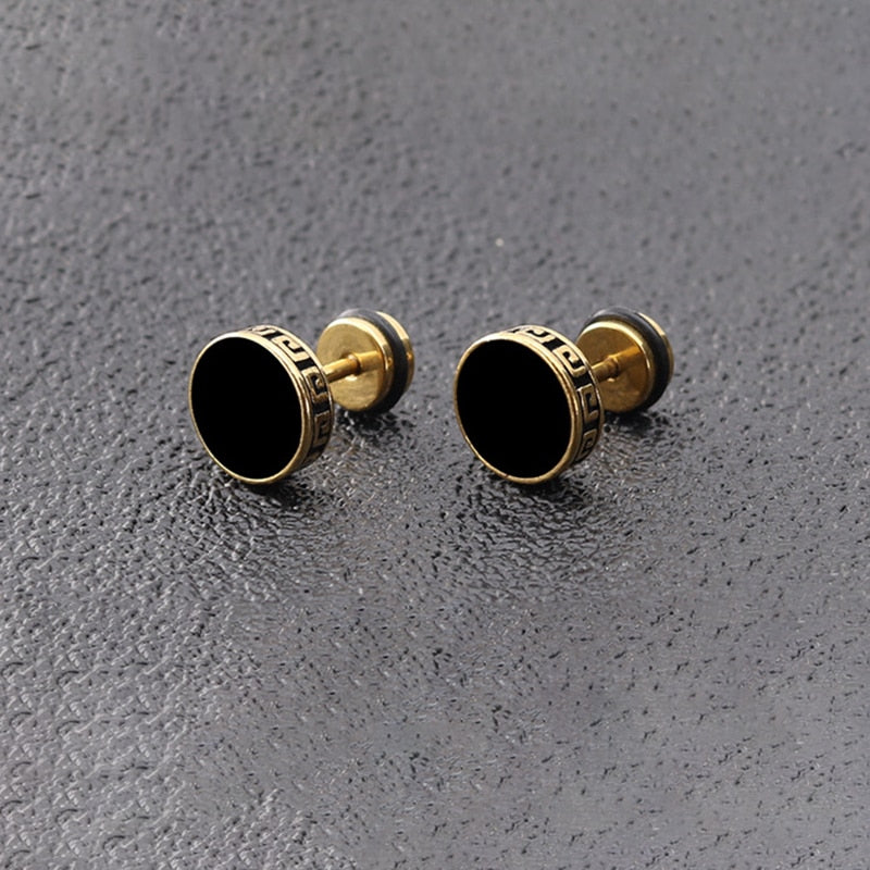 High Grade Round Shape Stud Earrings