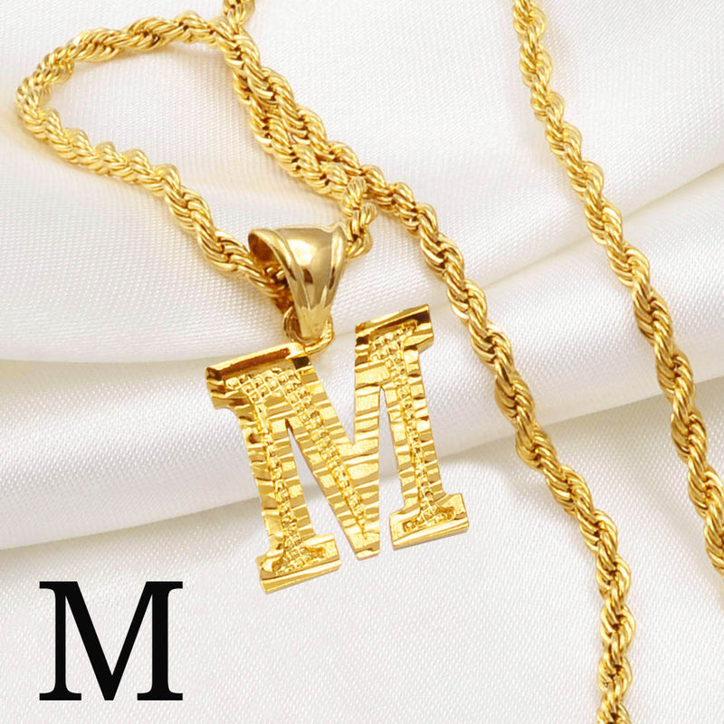 The Gold Rope Chain with Letters