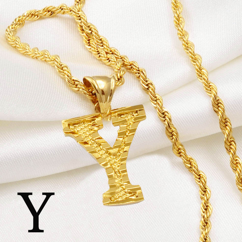 The Gold Rope Chain with Letters