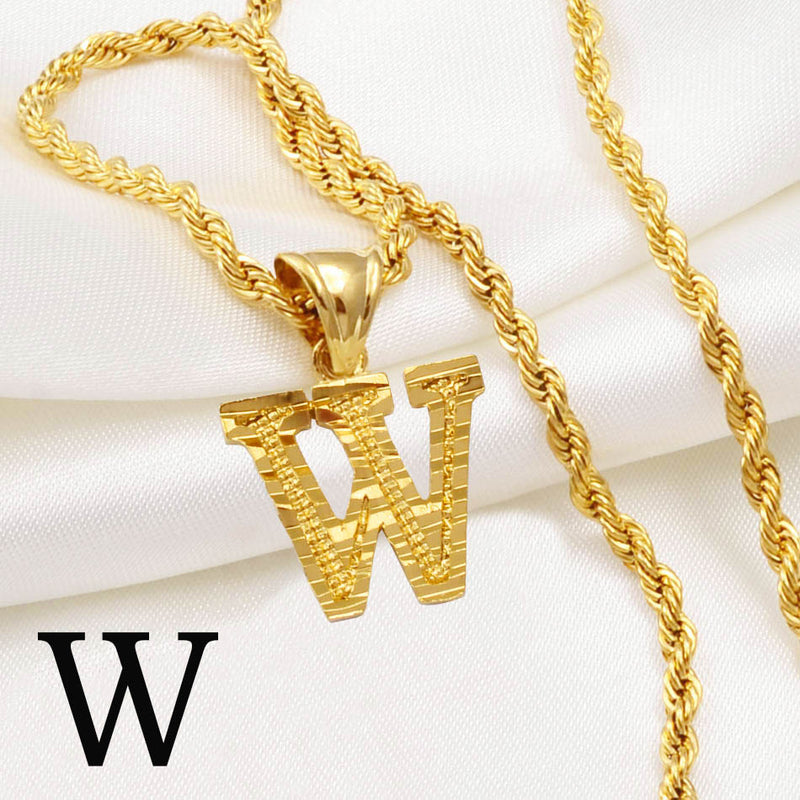 The Gold Rope Chain with Letters