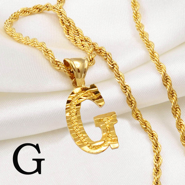 The Gold Rope Chain with Letters