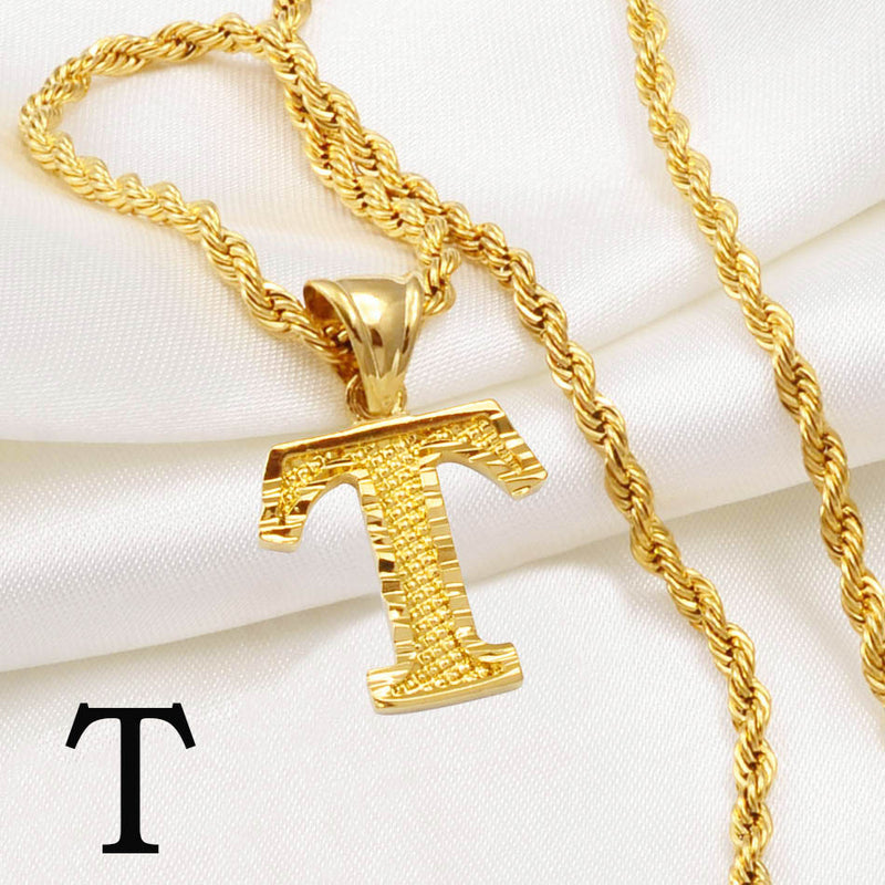 The Gold Rope Chain with Letters