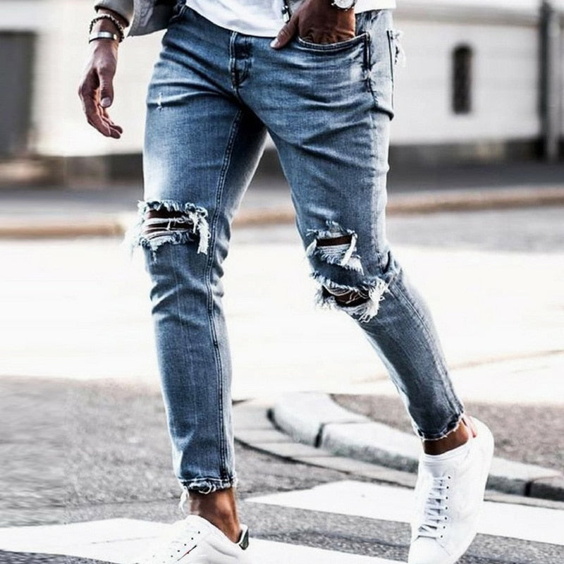 Destroyed Ripped Jeans