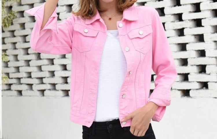 Candy Color Denim Jacket