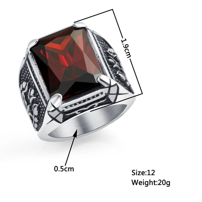 Big Statement Geometry Stone Ring