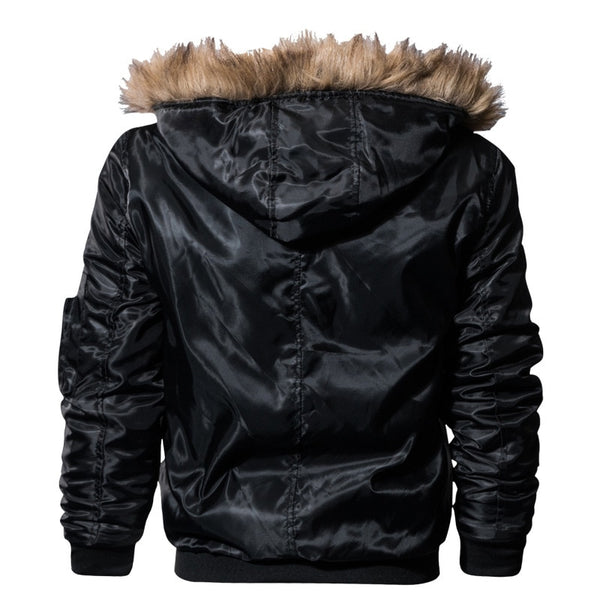 Dapper Bomber Jacket with Faux Fur