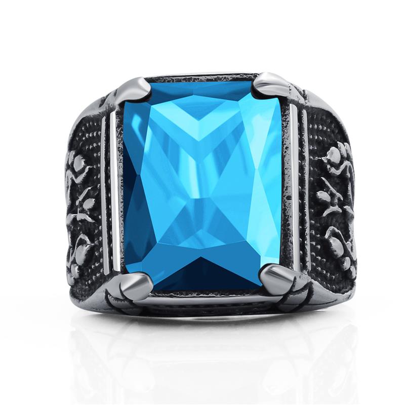 Big Statement Geometry Stone Ring