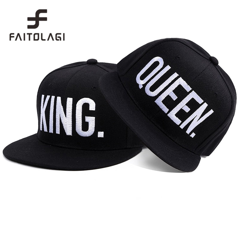 KING QUEEN Embroidered Snapback