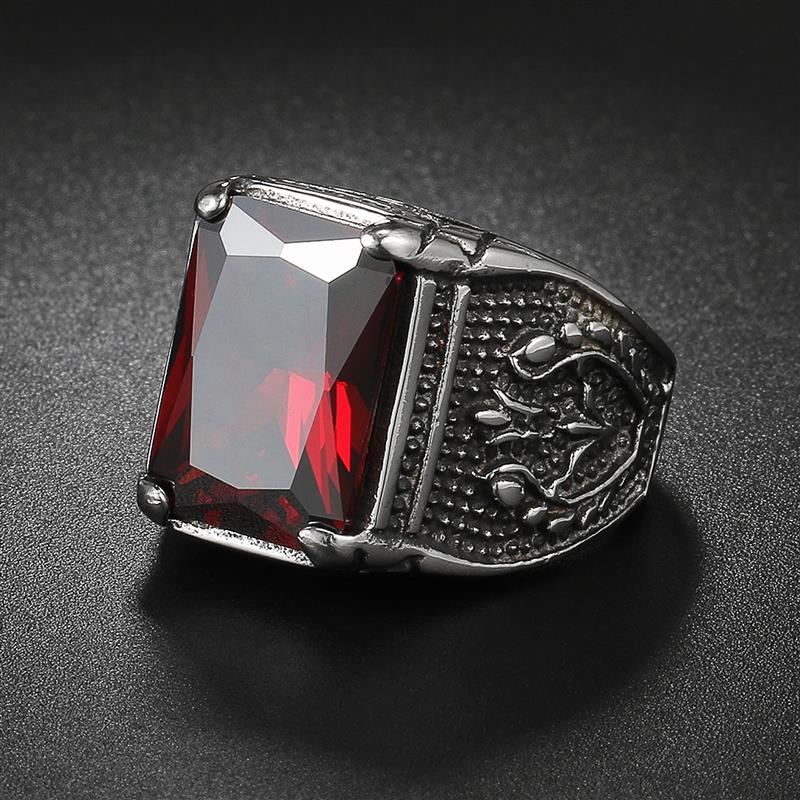 Big Statement Geometry Stone Ring