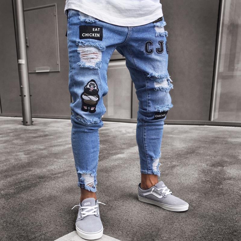 Destroyed Ripped Jeans