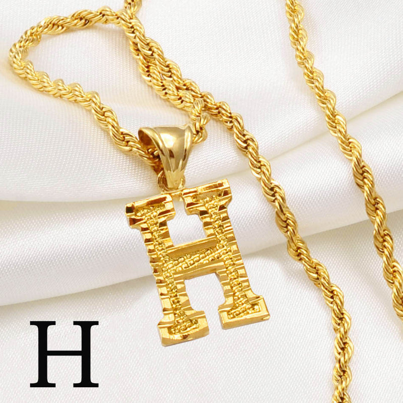 The Gold Rope Chain with Letters