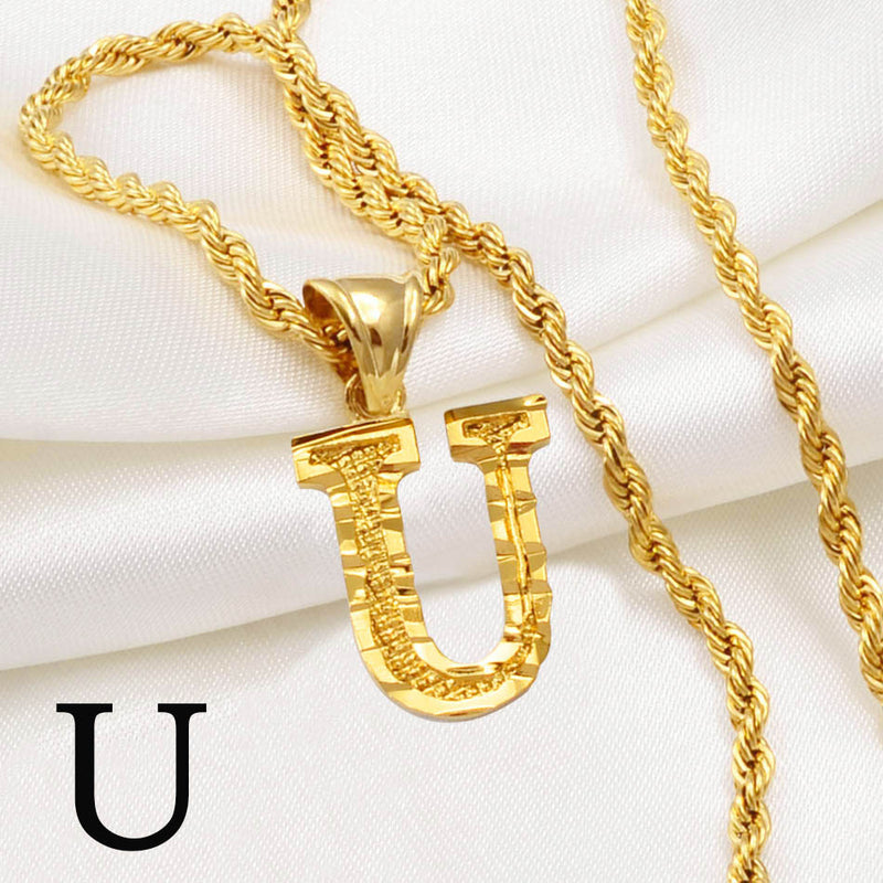 The Gold Rope Chain with Letters