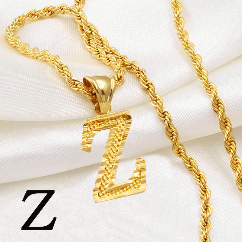 The Gold Rope Chain with Letters