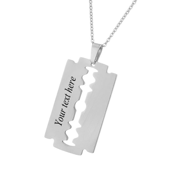 Chic Shaving Blade Pendant Necklace