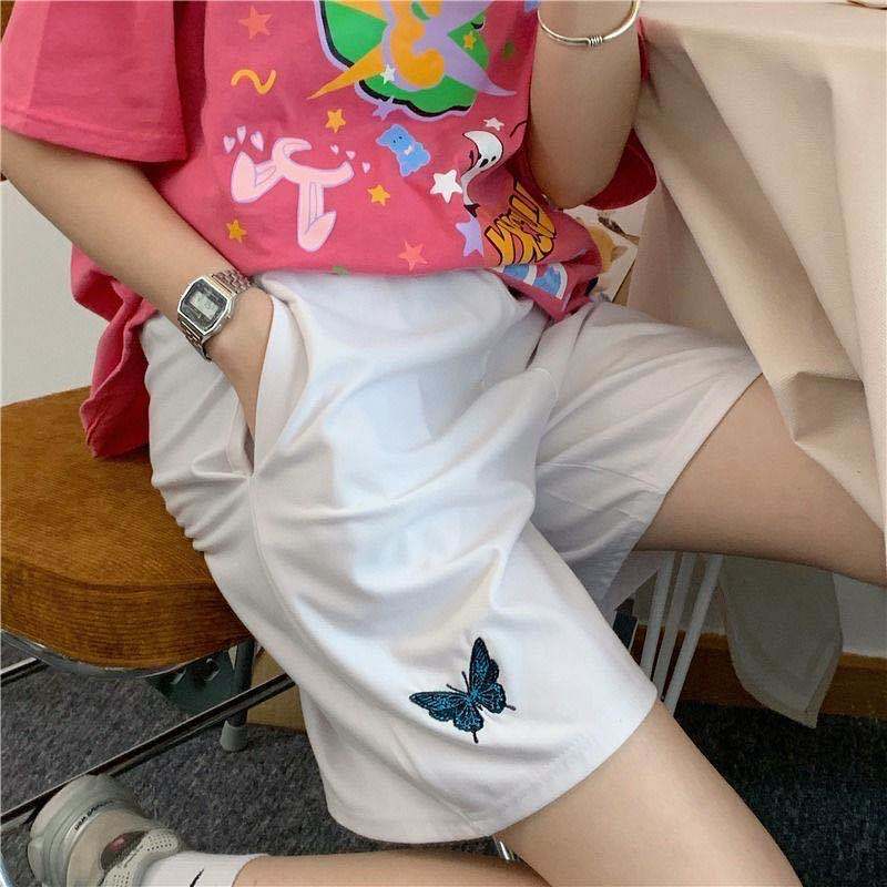 Embroidery Korean Style Shorts