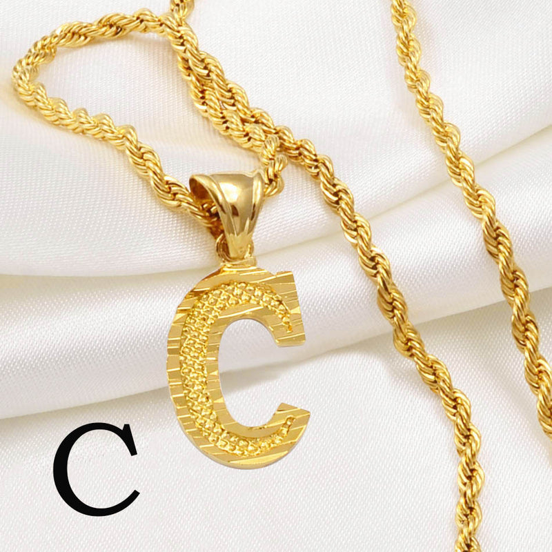 The Gold Rope Chain with Letters