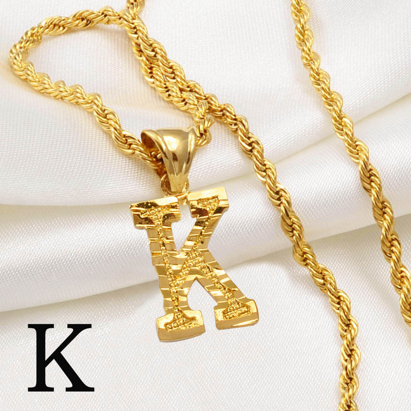 The Gold Rope Chain with Letters