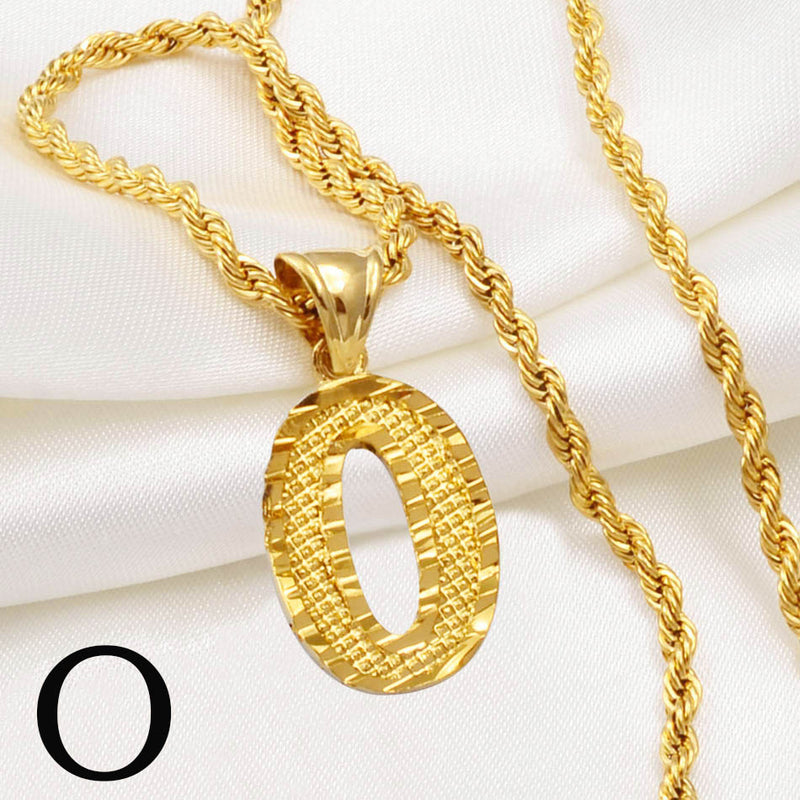 The Gold Rope Chain with Letters