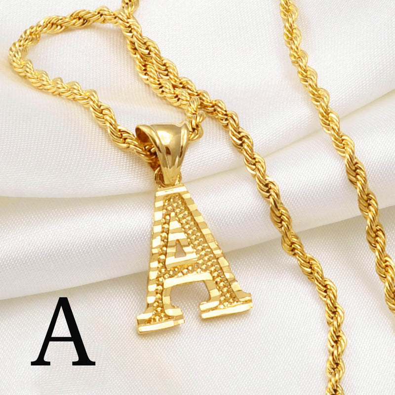 The Gold Rope Chain with Letters