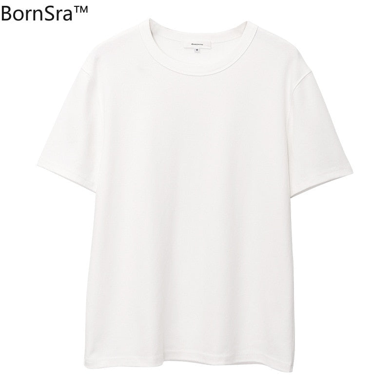 Loose and Versatile Basic Cotton T-Shirt