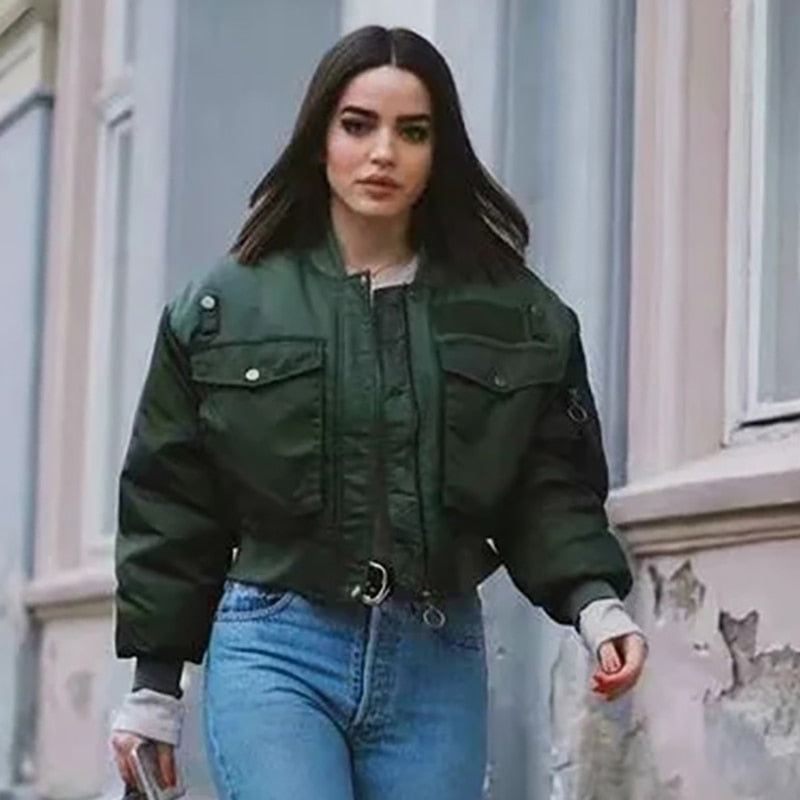 Army Green Bomber Jacket