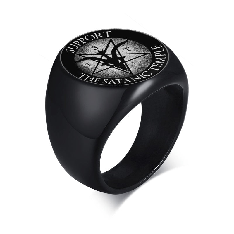 Neptune's Trident Medallion Signet Ring