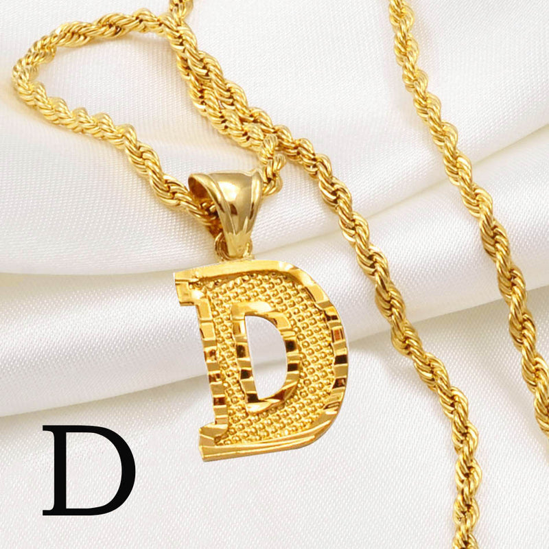 The Gold Rope Chain with Letters