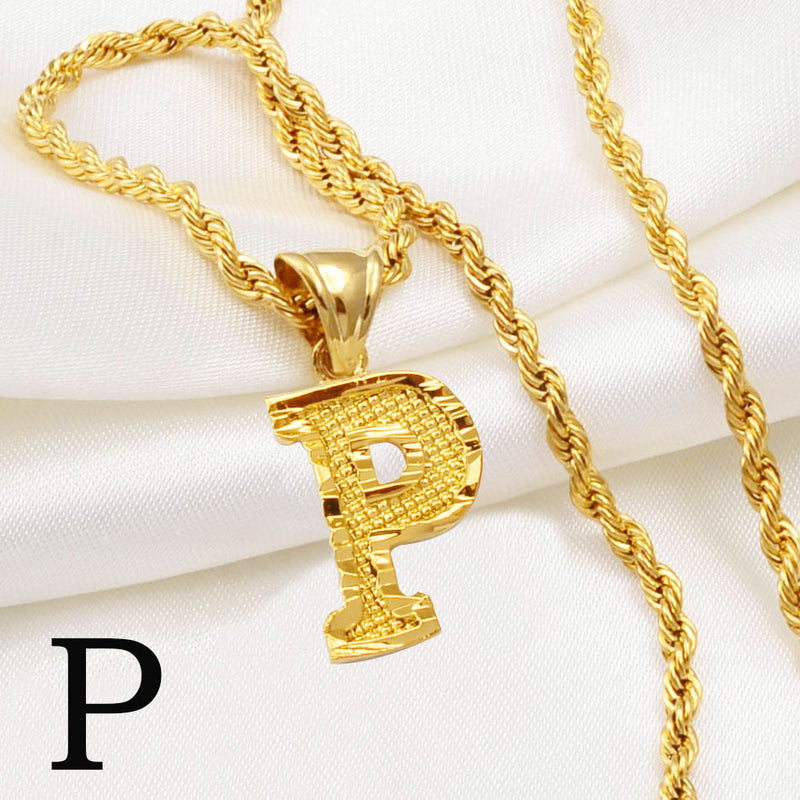 The Gold Rope Chain with Letters