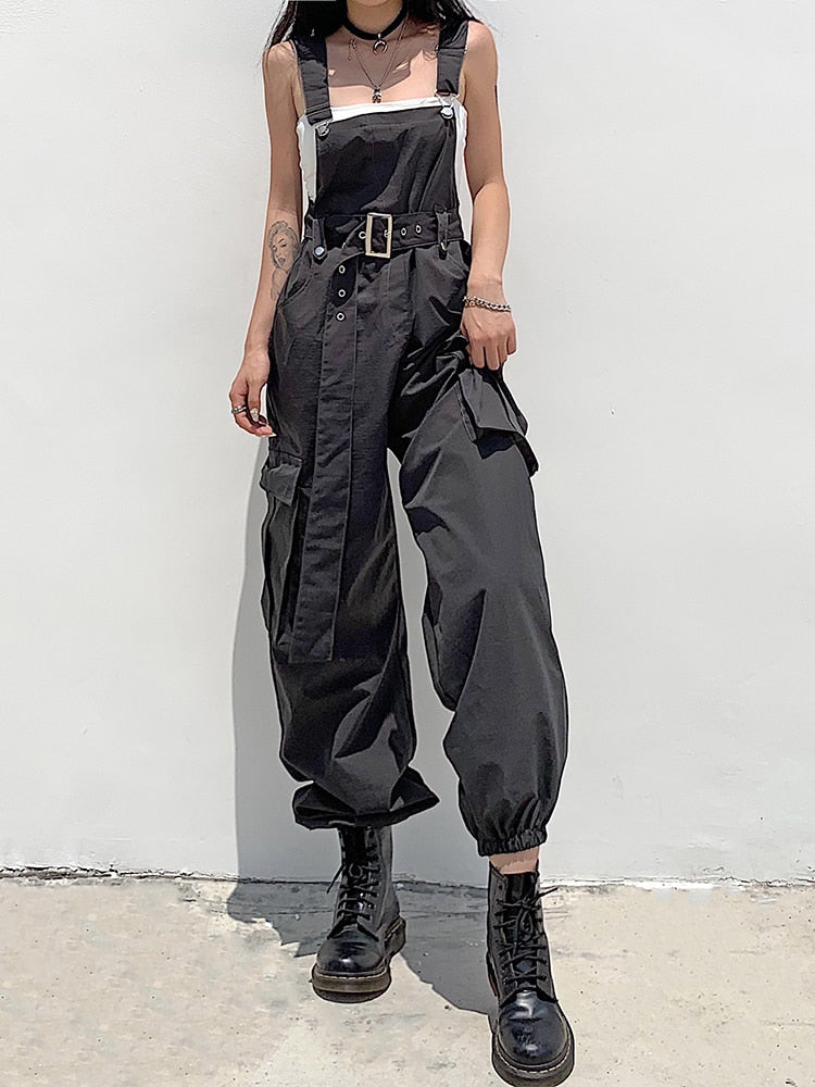 Black High Waist Cargo Pants