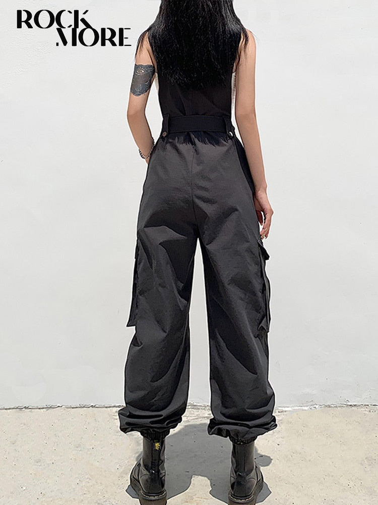 Black High Waist Cargo Pants