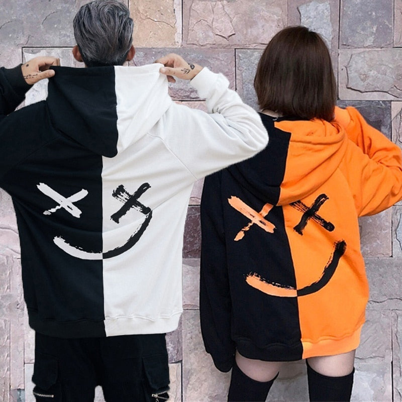 Oversized Patchwork Hoodie