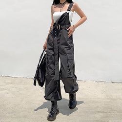 Black High Waist Cargo Pants