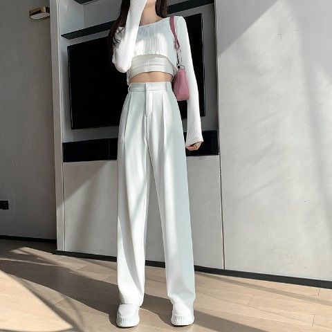 Chic White Wide Leg Pants