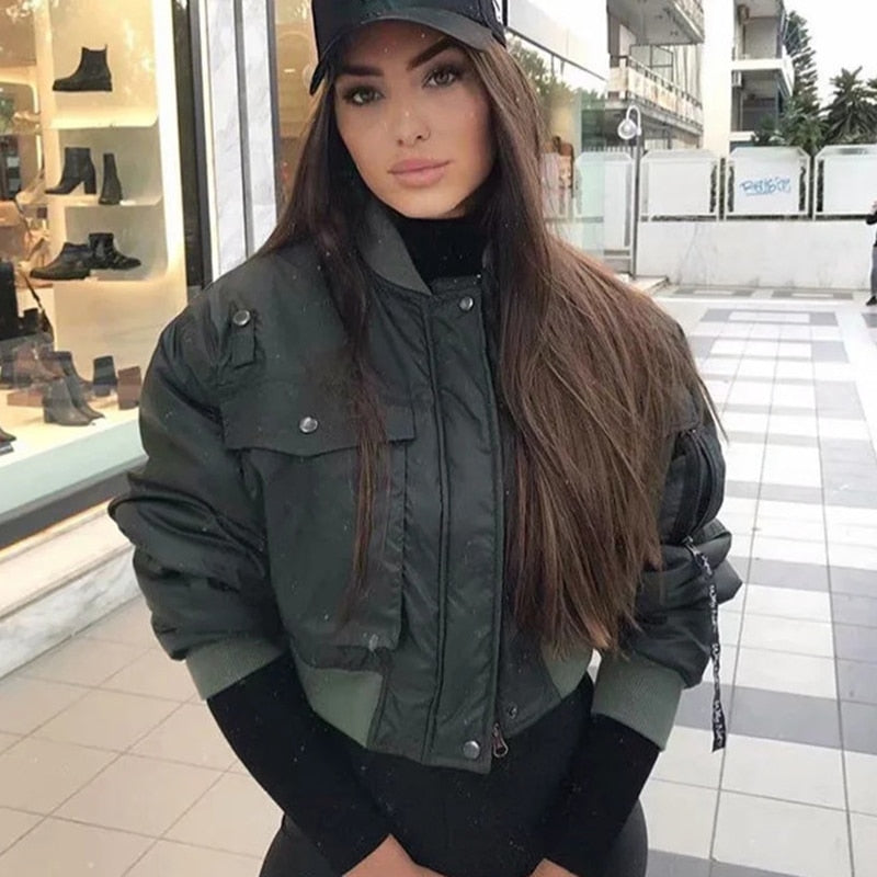 Army Green Bomber Jacket