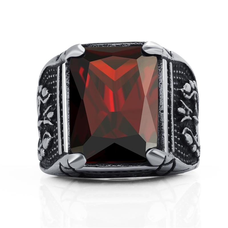 Big Statement Geometry Stone Ring