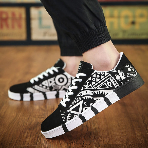 Casual Print Canvas Sneakers